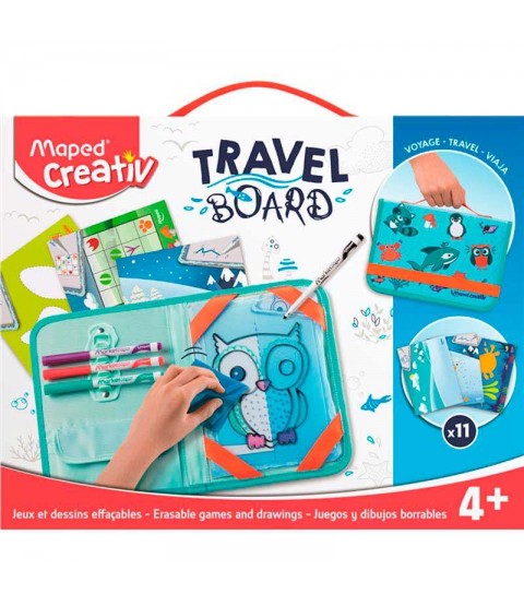 Kit Creativ Travel Board com Acessórios para Colorir
