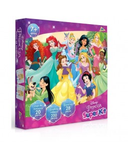 Super Kit - Disney Princesas - QC - Dominó - Jogo da Memória 